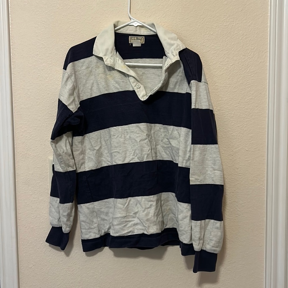 Vintage LL Bean Cotton Rugby USA made
